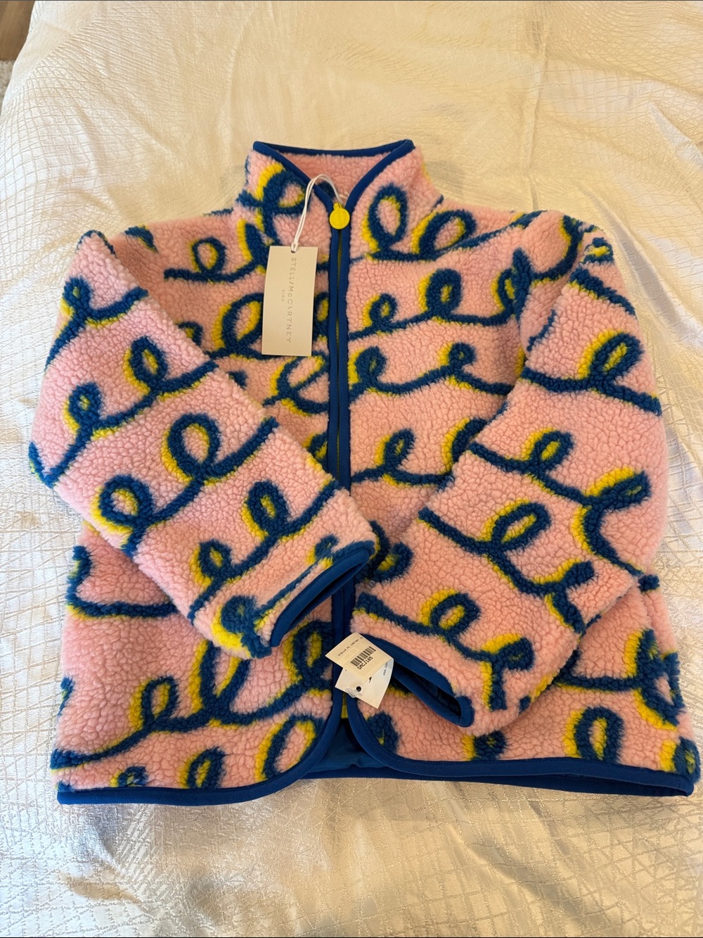 Stella McCartney Kids Pink & Blue Sherpa Jacket